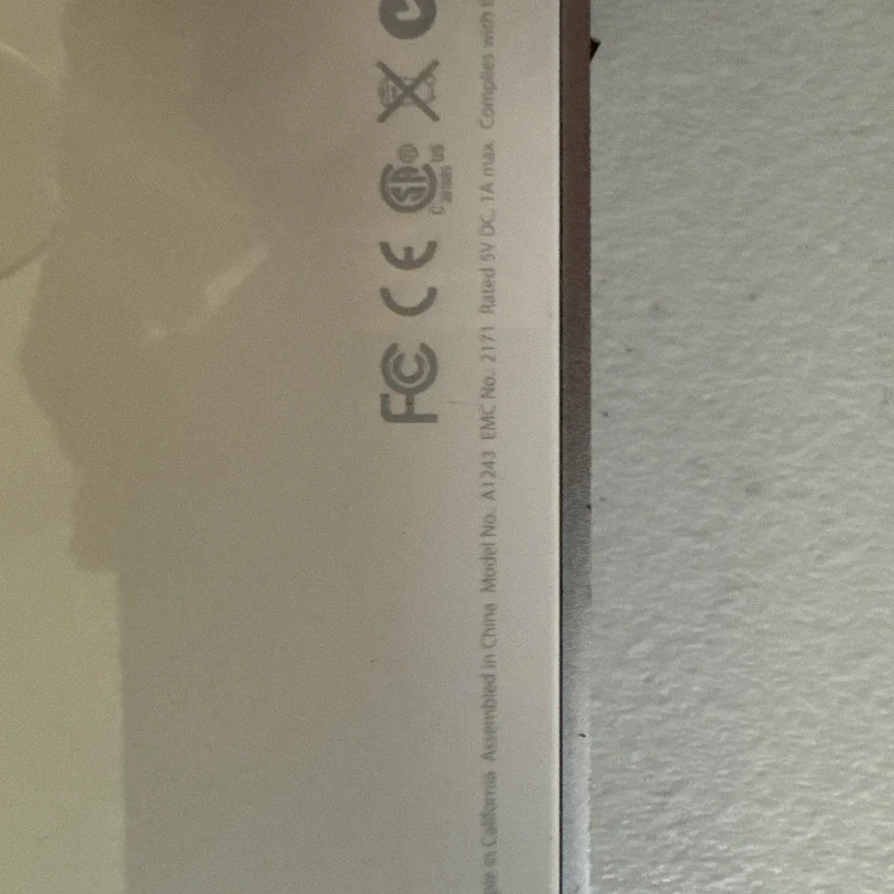 Apple A1243 Aluminum Wired Keyboard MB110LL/A🚀Full Size, Slim, Mac, Genuine OEM